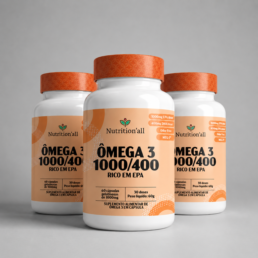 KIT ÔMEGA 3 - 1000/400 - COMPRE 2 LEVE 3